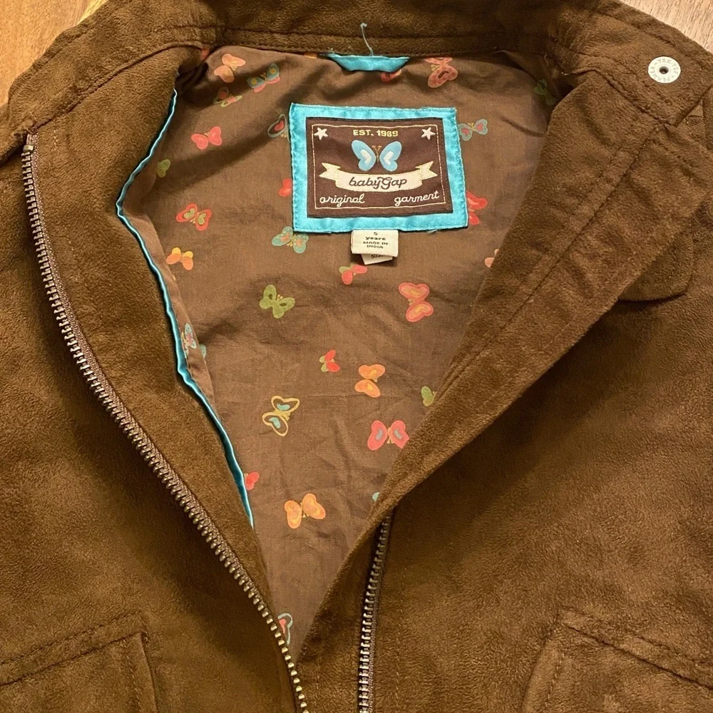 Baby Gap faux suede girls jacket size 5